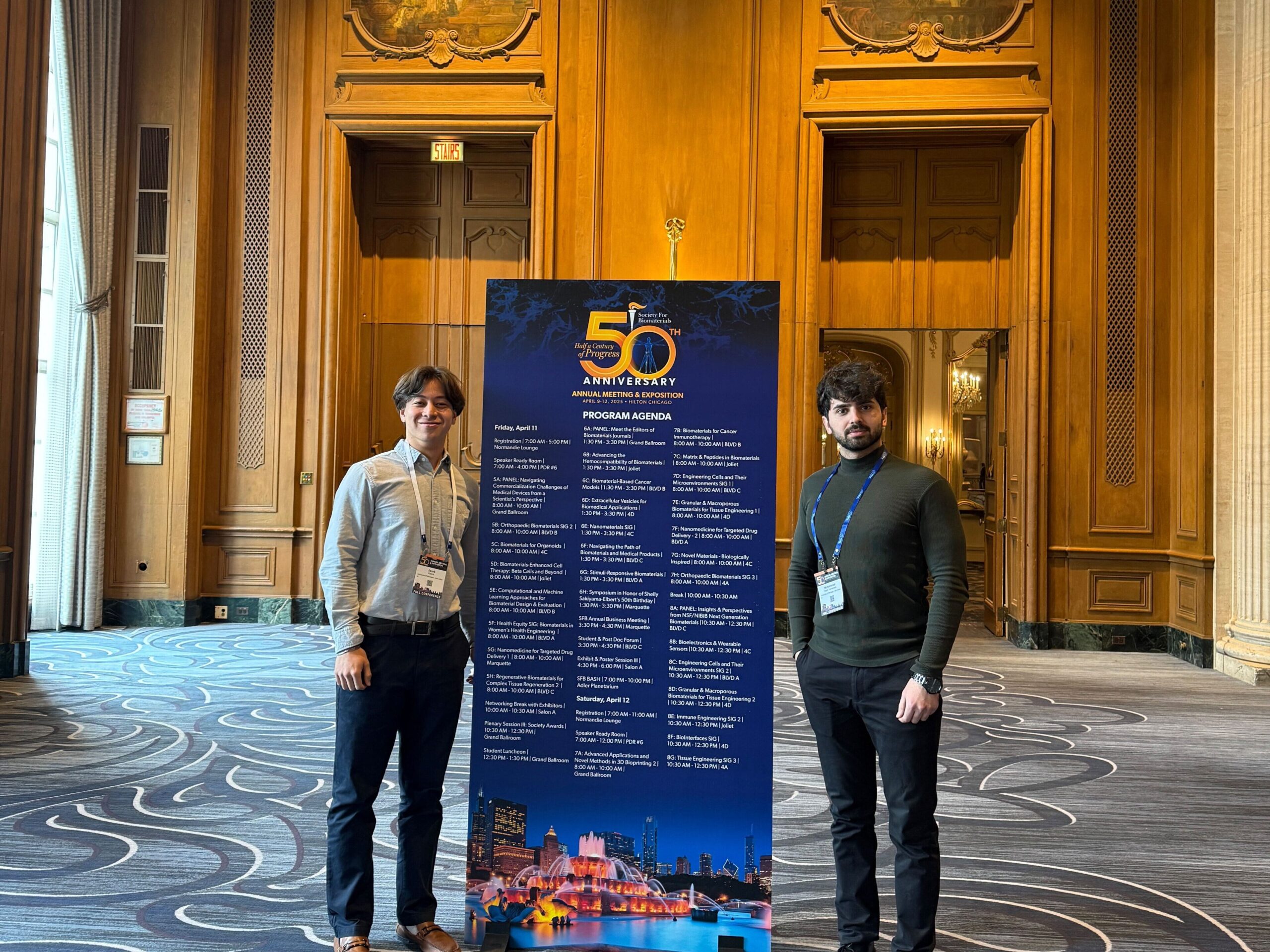 Mohammad and Jacob present their amazing work at the Society for Biomaterials